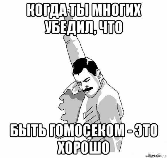 когда ты многих убедил, что быть гомосеком - это хорошо, Мем   Фрэдди Меркьюри (успех)