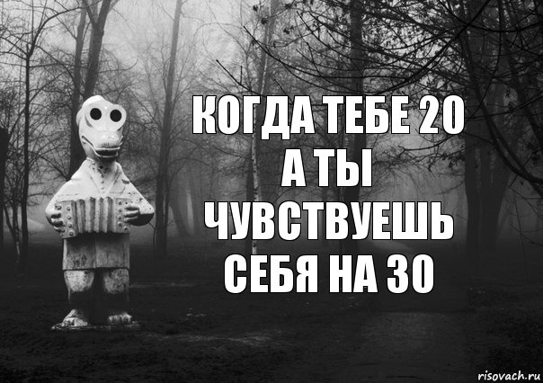 КОГДА ТЕБЕ 20
А ТЫ ЧУВСТВУЕШЬ СЕБЯ НА 30