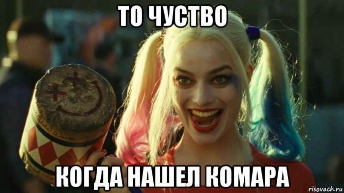 то чуство когда нашел комара, Мем    Harley quinn