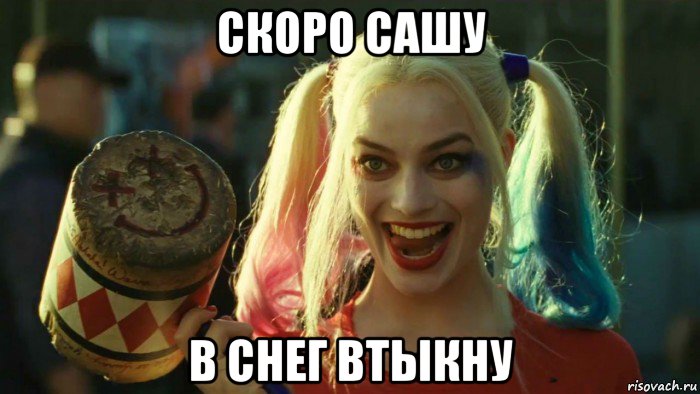 скоро сашу в снег втыкну, Мем    Harley quinn