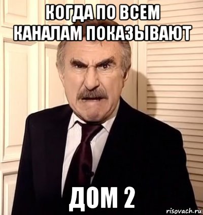 когда по всем каналам показывают дом 2, Мем хрен тебе а не история