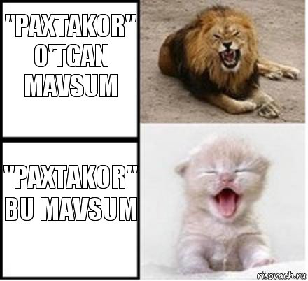 "PAXTAKOR" o'tgan mavsum "Paxtakor" bu mavsum