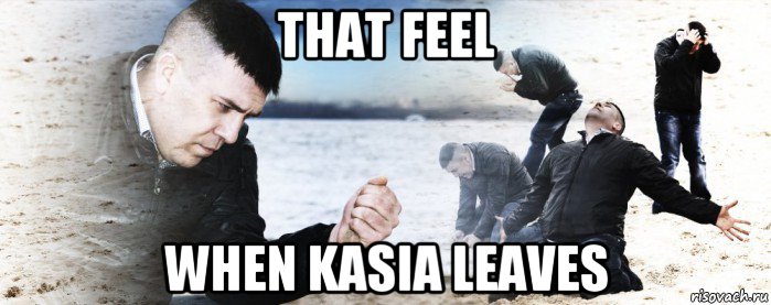 that feel when kasia leaves, Мем Мужик сыпет песок на пляже