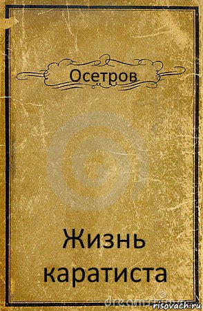 Осетров Жизнь каратиста, Комикс обложка книги