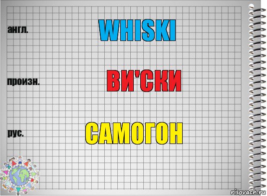 Whiski Ви'ски Самогон, Комикс  Перевод с английского