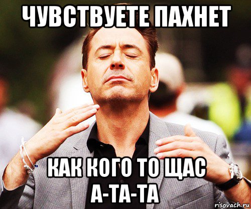 чувствуете пахнет как кого то щас а-та-та, Мем   Дауни-младший нюхает
