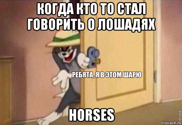 когда кто то стал говорить о лошадях horses, Мем    Ребята я в этом шарю