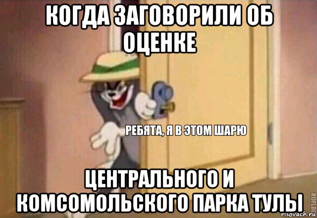 когда заговорили об оценке центрального и комсомольского парка тулы, Мем    Ребята я в этом шарю