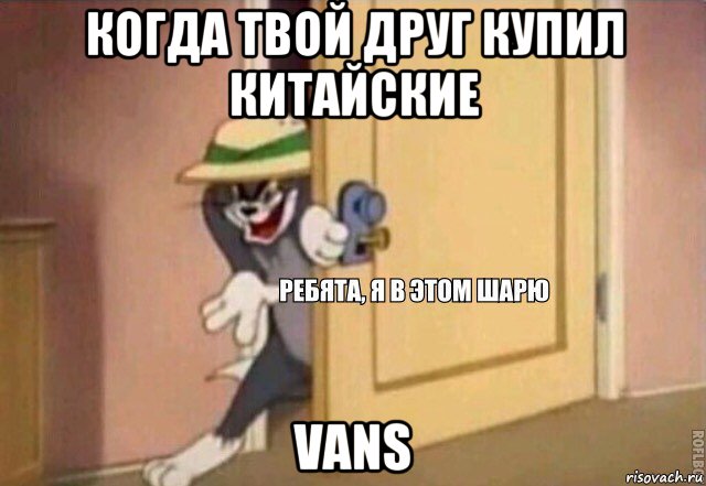 когда твой друг купил китайские vans, Мем    Ребята я в этом шарю