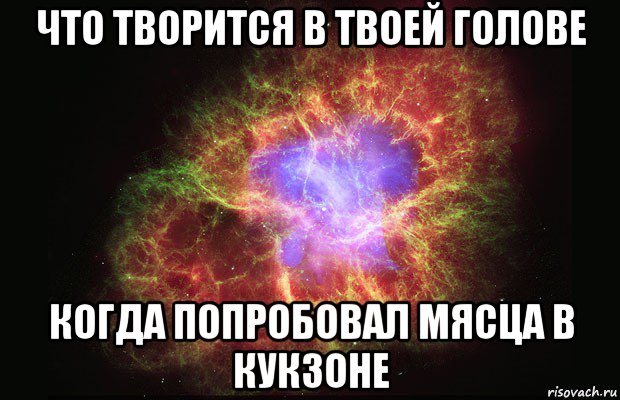 что творится в твоей голове когда попробовал мясца в кукзоне, Мем Туманность