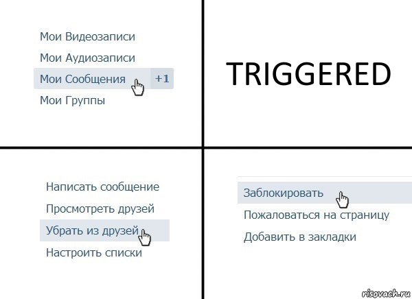 TRIGGERED, Комикс  Удалить из друзей