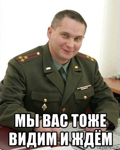  мы вас тоже видим и ждём, Мем Военком (полковник)