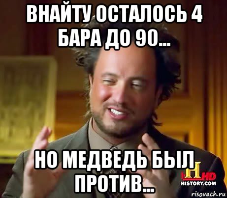 внайту осталось 4 бара до 90... но медведь был против..., Мем Женщины (aliens)