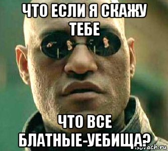 что если я скажу тебе что все блатные-уебища?, Мем  а что если я скажу тебе