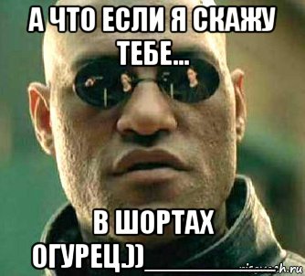 а что если я скажу тебе... в шортах огурец.))________