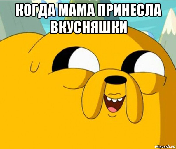 когда мама принесла вкусняшки , Мем  Adventure time