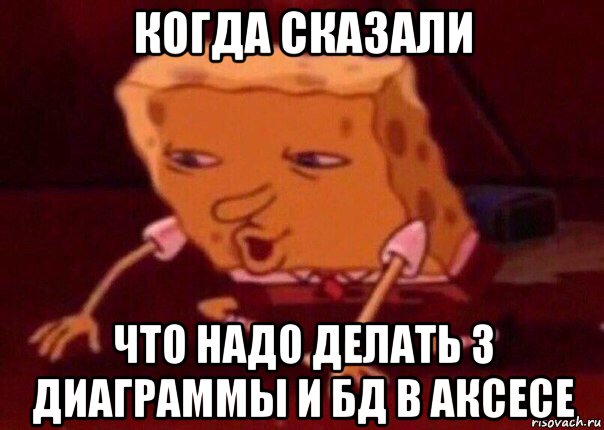 когда сказали что надо делать 3 диаграммы и бд в аксесе, Мем    Bettingmemes