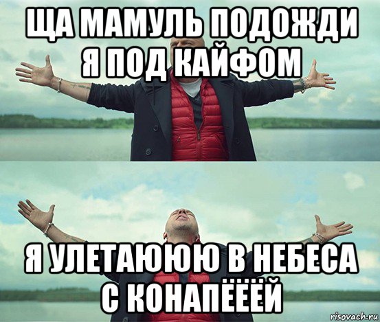 ща мамуль подожди я под кайфом я улетаююю в небеса с конапёёёй, Мем Безлимитище