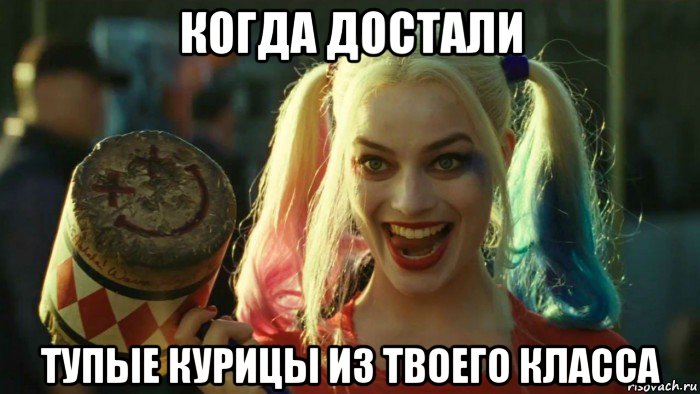 когда достали тупые курицы из твоего класса, Мем    Harley quinn