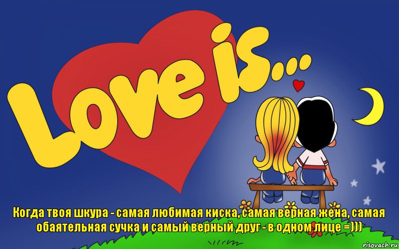 Когда твоя шкура - самая любимая киска, самая верная жена, самая обаятельная сучка и самый верный друг - в одном лице =))), Комикс Love is