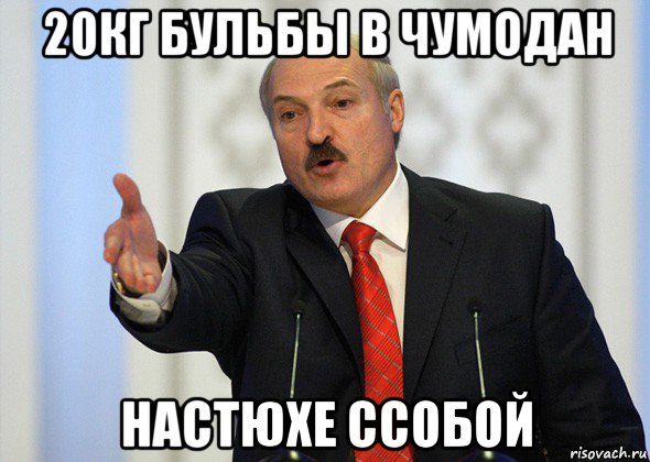 20кг бульбы в чумодан настюхе ссобой, Мем лукашенко