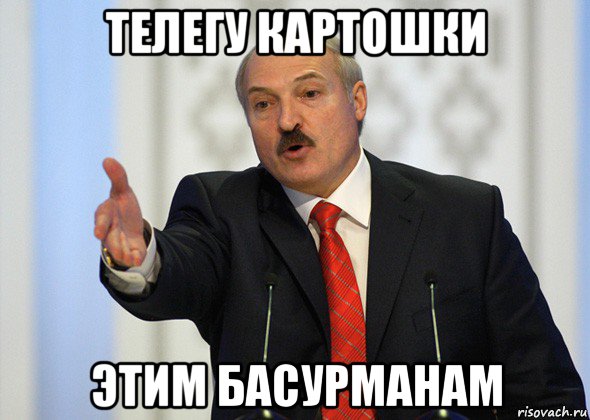 телегу картошки этим басурманам, Мем лукашенко