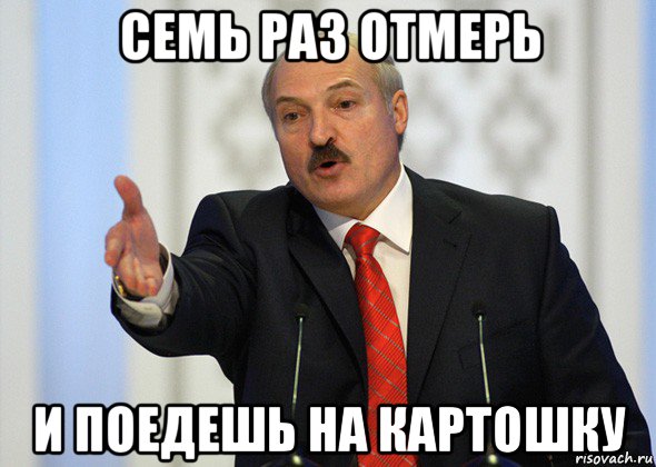 семь раз отмерь и поедешь на картошку, Мем лукашенко