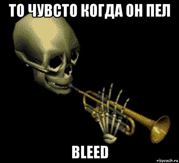 то чувсто когда он пел bleed, Мем Мистер дудец