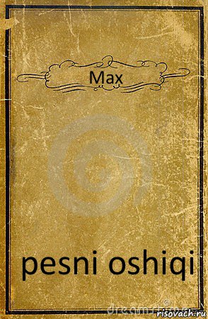 Max pesni oshiqi, Комикс обложка книги