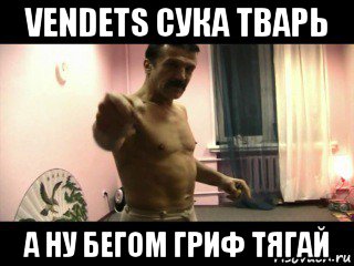 vendets сука тварь а ну бегом гриф тягай, Мем Паскуда тварь