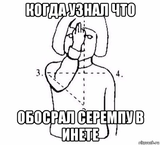 когда узнал что обосрал серемпу в инете, Мем  Перекреститься