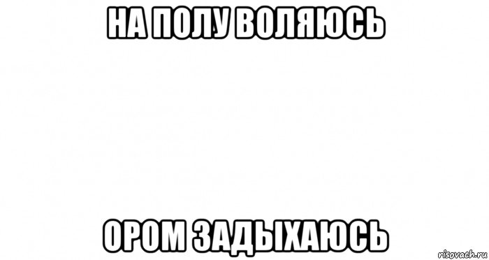 на полу воляюсь ором задыхаюсь, Мем Пустой лист