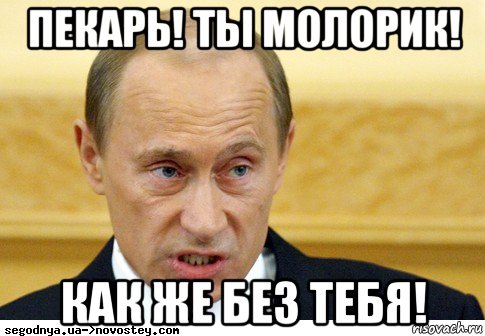 пекарь! ты молорик! как же без тебя!, Мем  Путин