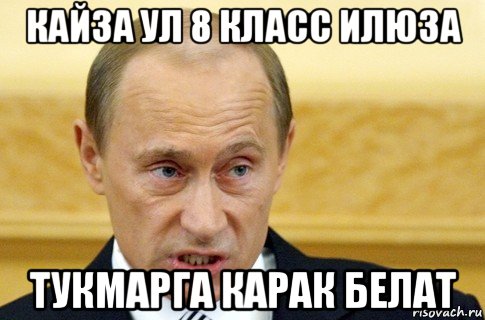 кайза ул 8 класс илюза тукмарга карак белат, Мем путин