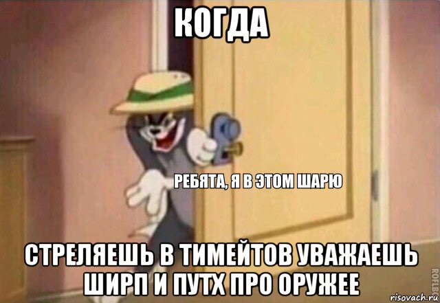 когда стреляешь в тимейтов уважаешь ширп и путх про оружее, Мем    Ребята я в этом шарю