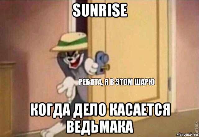 sunrise когда дело касается ведьмака, Мем    Ребята я в этом шарю