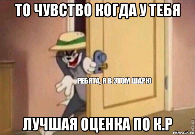 то чувство когда у тебя лучшая оценка по к.р, Мем    Ребята я в этом шарю