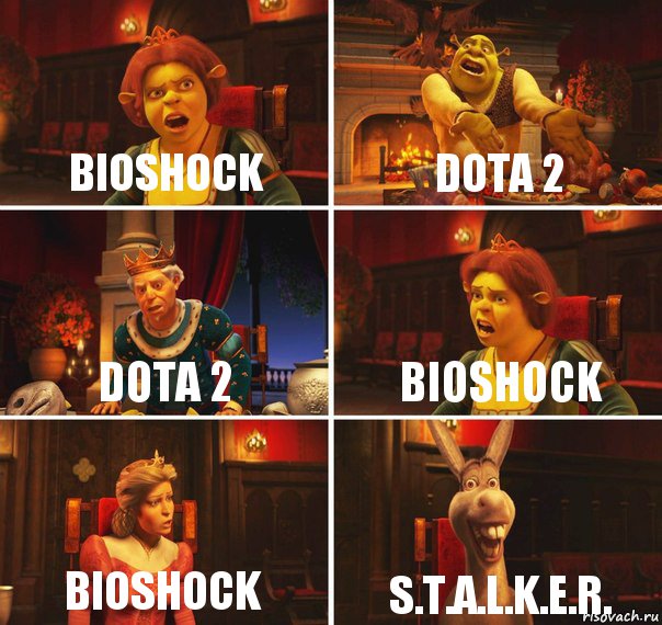 Bioshock Dota 2 Dota 2 Bioshock Bioshock S.T.A.L.K.E.R., Комикс  Шрек Фиона Гарольд Осел