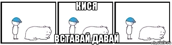 кися вставай давай