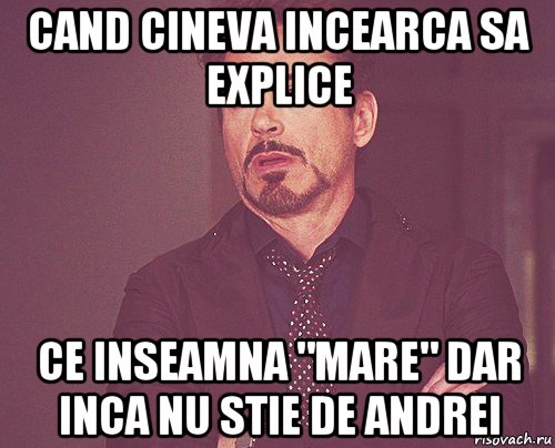 cand cineva incearca sa explice ce inseamna "mare" dar inca nu stie de andrei, Мем твое выражение лица