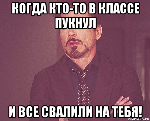 когда кто-то в классе пукнул и все свалили на тебя!, Мем твое выражение лица