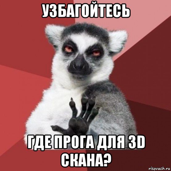 узбагойтесь где прога для 3d скана?, Мем Узбагойзя