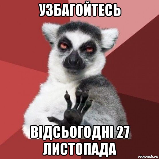 узбагойтесь відсьогодні 27 листопада, Мем Узбагойзя