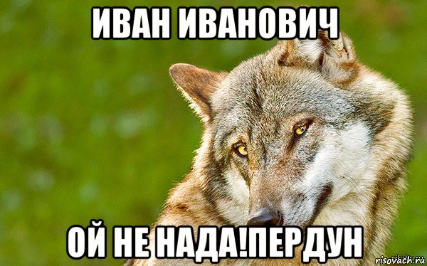 иван иванович ой не нада!пердун, Мем   Volf