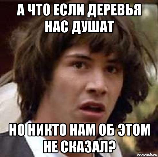 а что если деревья нас душат но никто нам об этом не сказал?, Мем А что если (Киану Ривз)