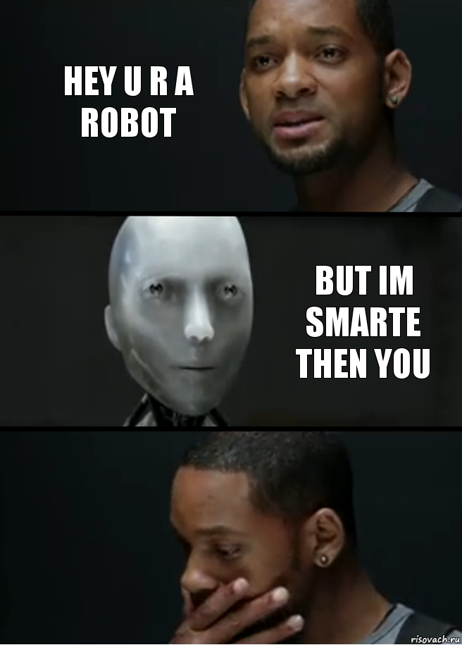 Hey u R a robot But im Smarte then you, Комикс багет