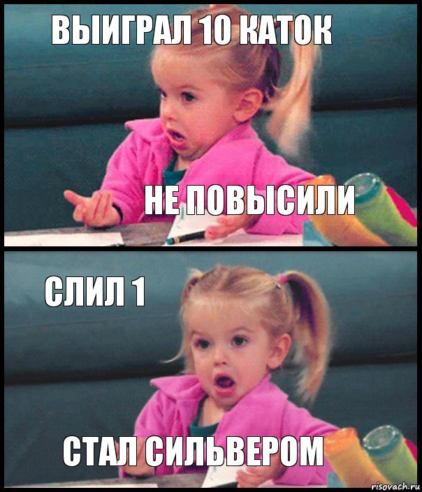 выиграл 10 каток не повысили слил 1 стал сильвером, Комикс  Возмущающаяся девочка