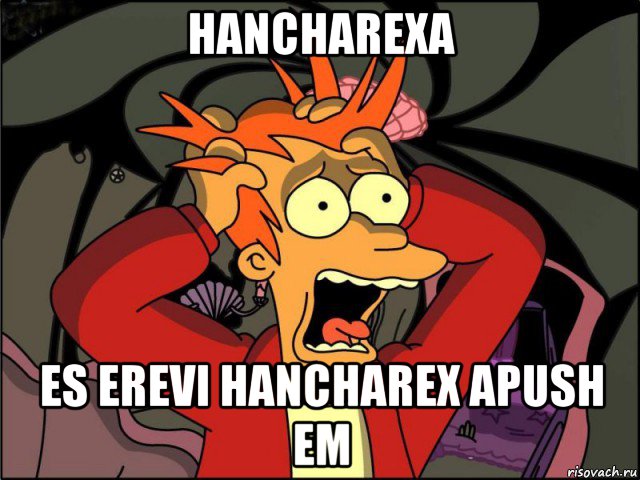 hancharexa es erevi hancharex apush em, Мем Фрай в панике