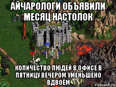 айчарологи объявили месяц настолок количество людей в офисе в пятницу вечером уменьшено вдвоём, Мем Герои 3