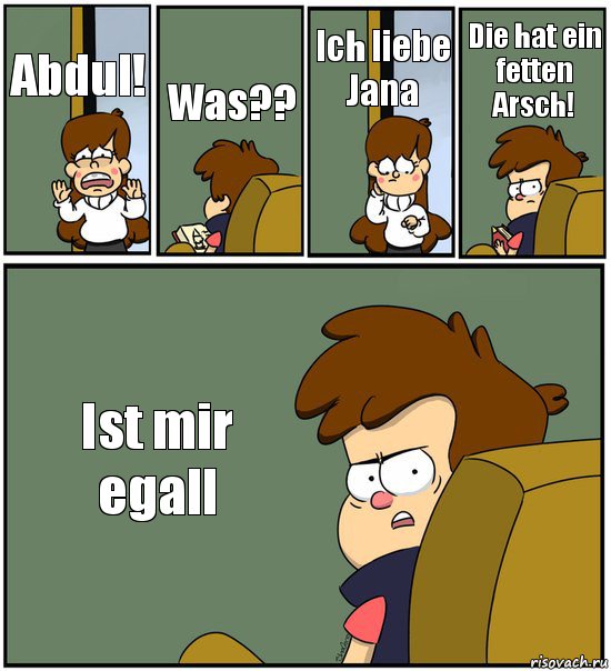 Abdul! Was?? Ich liebe Jana Die hat ein fetten Arsch! Ist mir egall, Комикс   гравити фолз